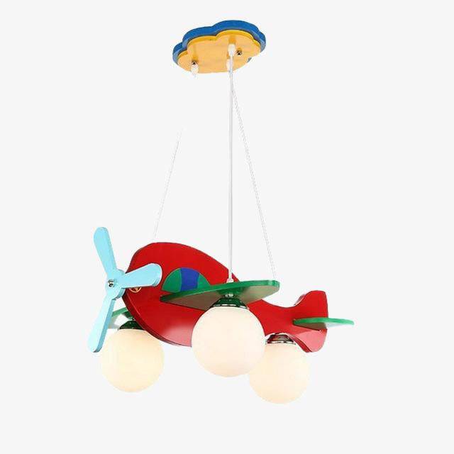 Plafonnier enfant LED avec avions en bois - vue 2 sur 5