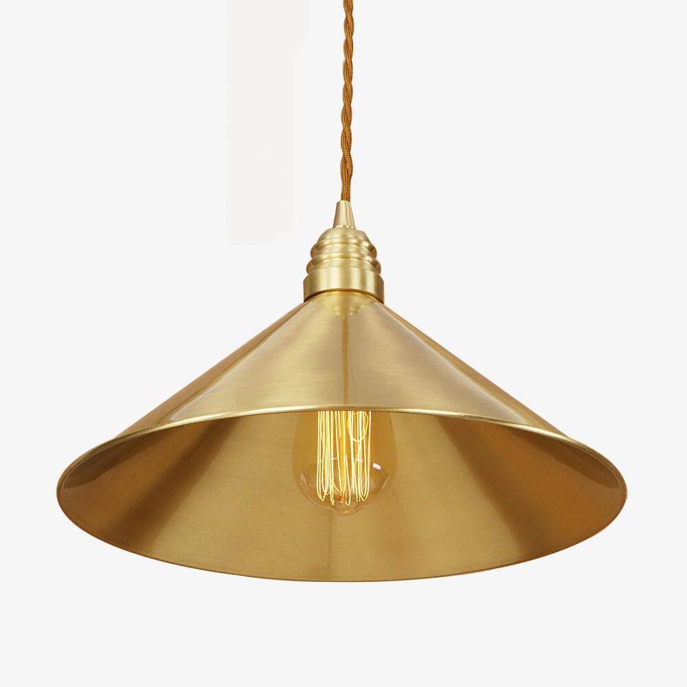 Suspension design à LED avec abat-jour doré Iron Loft - vue 2 sur 5