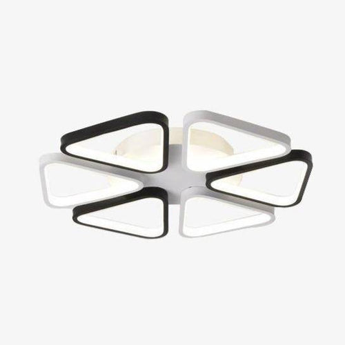 Plafonnier ou applique design LED à triangles noirs et blancs - vue 2 sur 7