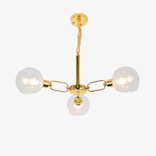Lustre design à LED avec boules en verre Modern