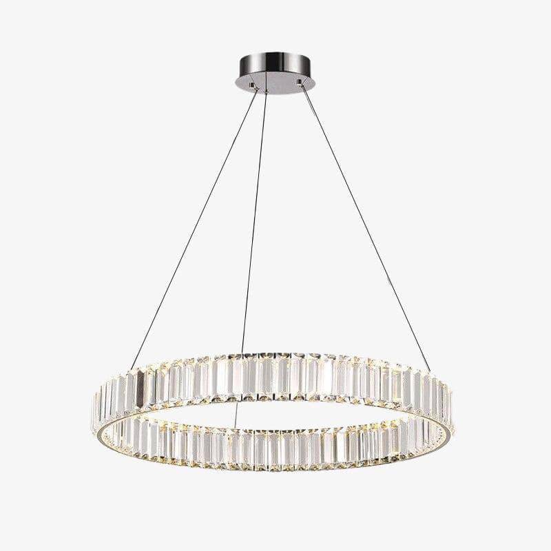 Suspension design dorée LED avec anneau en verre Luxury