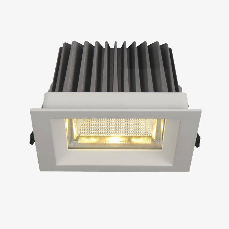 Spot moderne carré LED blanc style géométrique
