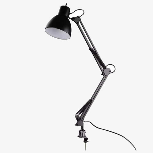 Lampe de bureau LED à pince à bras articulé noir