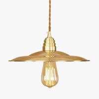 Suspension design LED en métal doré avec abat-jour chapeau Coffee
