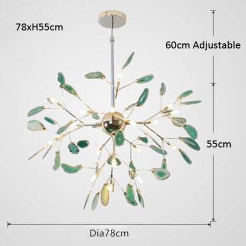 Lustre moderne en cristal LED coloré Sariya