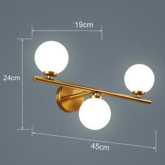 Applique murale moderne LED avec globes en verre Nyrea