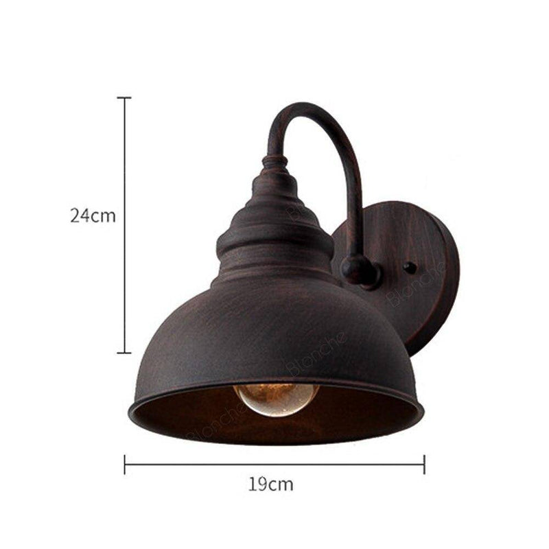 Suspension industrielle LED noire en métal style rétro