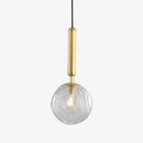 Suspension design LED dorée avec boule en verre Loft