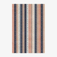 Tapis rectangle aux motifs géométriques roses et noirs style Keecy