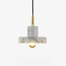 Suspension en marbre blanc à LED avec abat-jour design