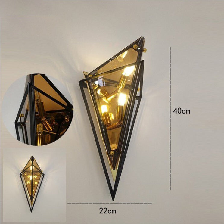Applique murale rétro LED en verre fumé Klais - vue 5 sur 6