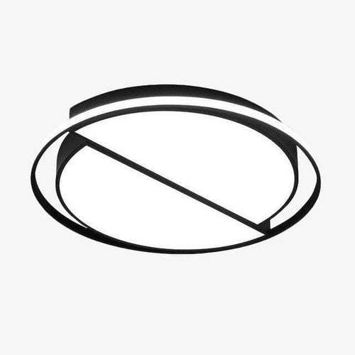 Plafonnier design LED rond encerclé noir et blanc Bwart