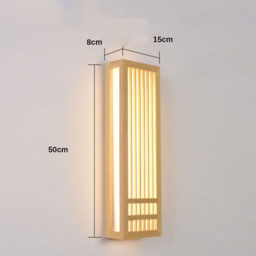 Applique murale moderne LED rectangulaire style japonais Pastor - vue 6 sur 7