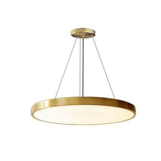 Suspension design LED avec cercle doré et finitions Creative - vue 3 sur 11