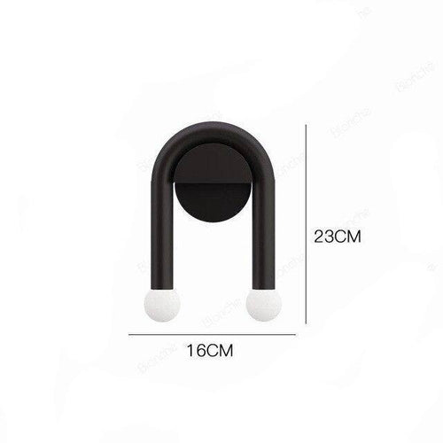 Applique murale moderne LED noire double lighty