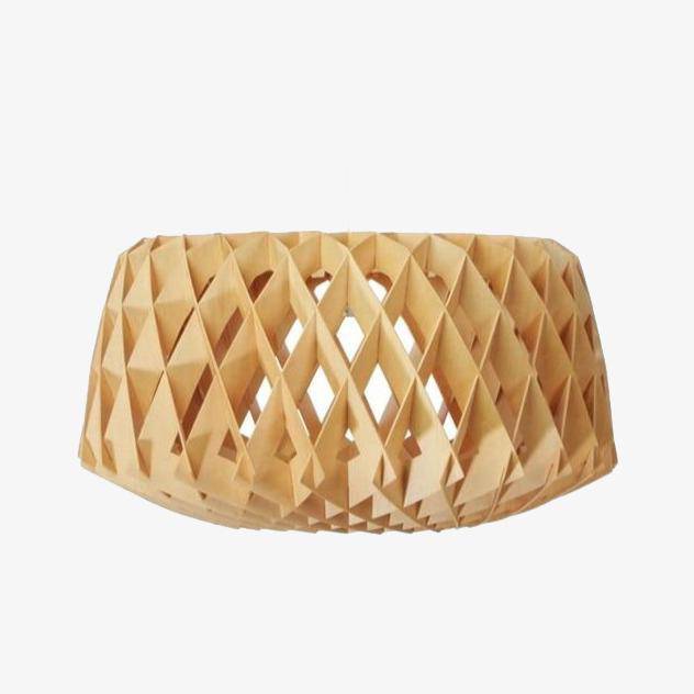Suspension moderne LED en forme de cage en bois style scandinave - vue 2 sur 6