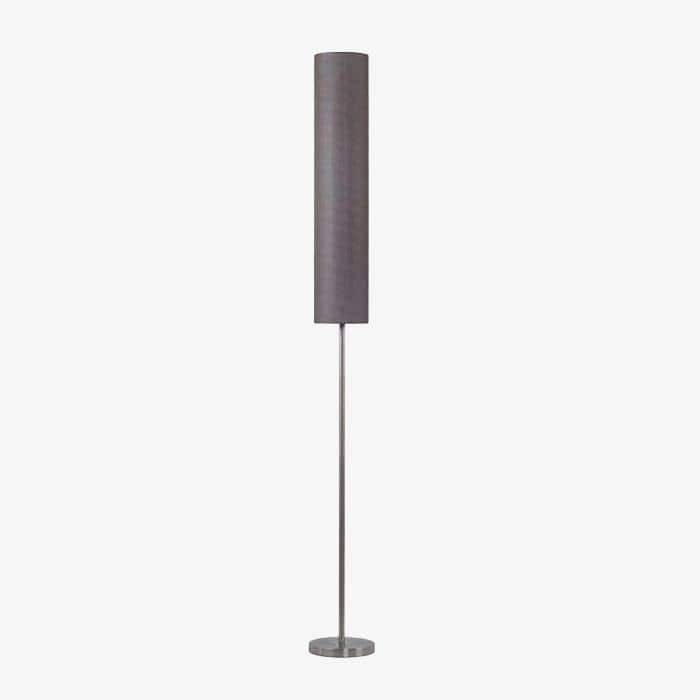 Lampadaire avec abat-jour en tube de tissu coloré