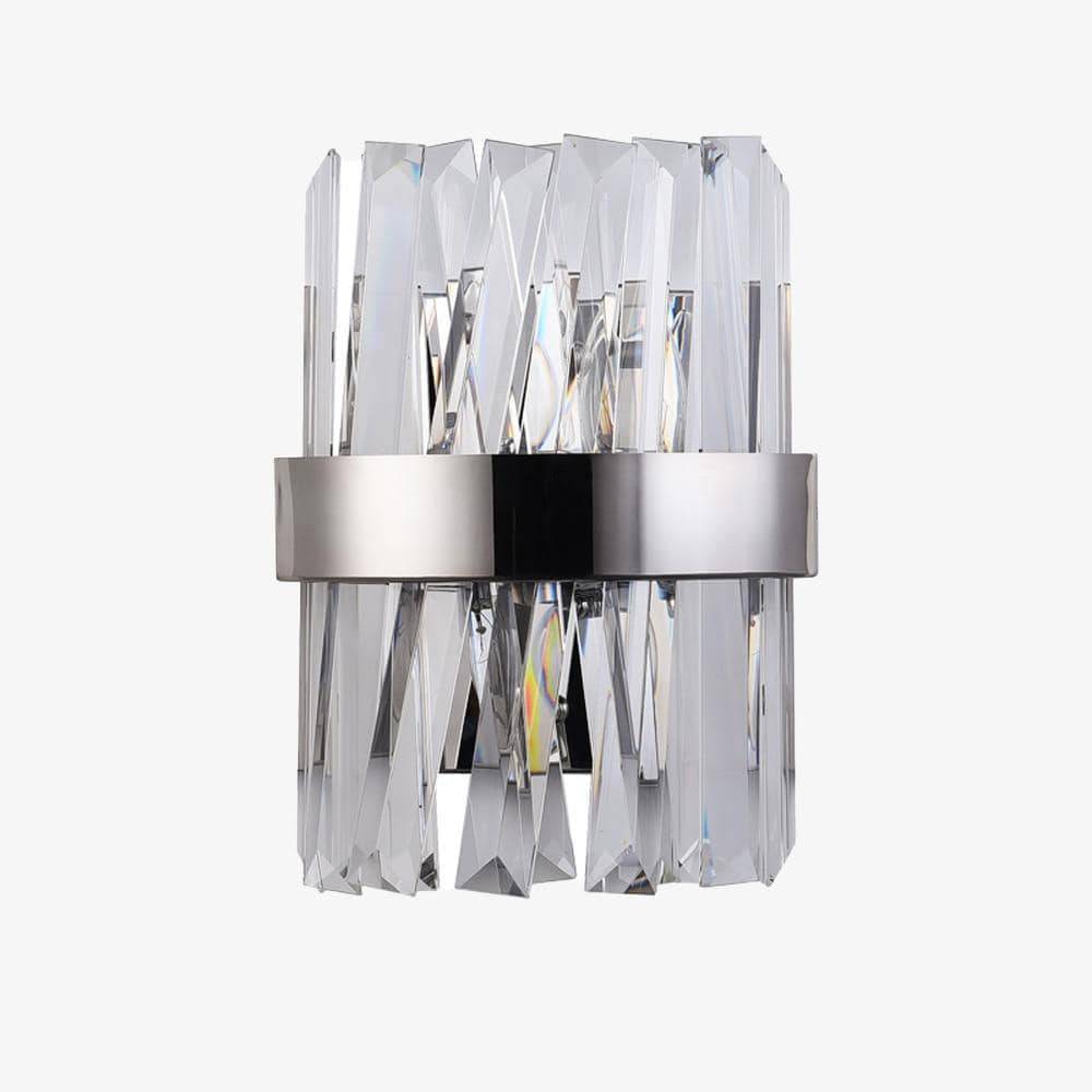 Applique murale design LED en verre cristal et métal Luxury rétro