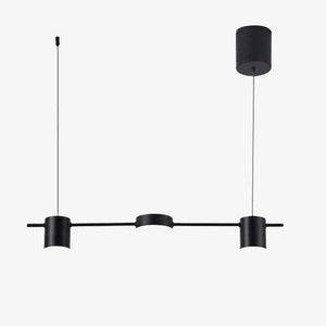 Elongated luxury metal LED chandelier