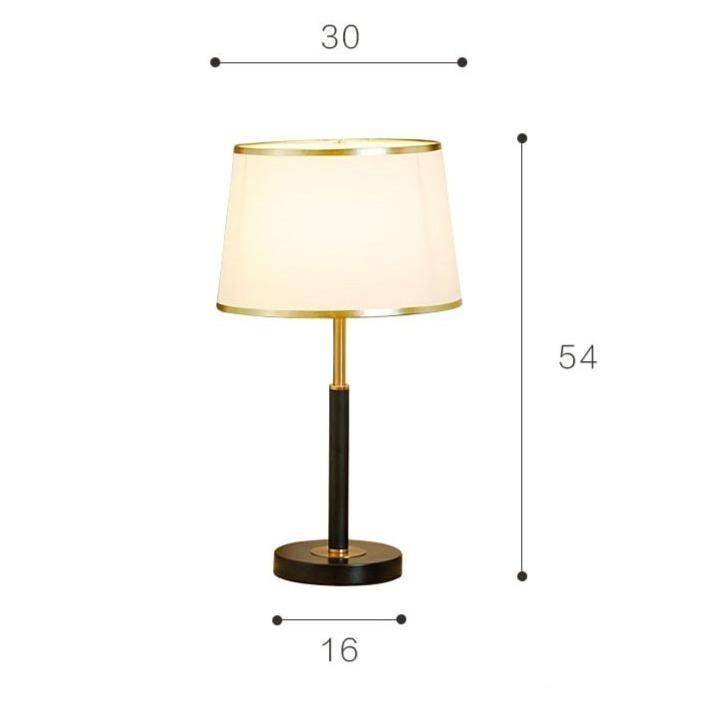 Lampe à poser moderne LED avec abat-jour aux bords dorés - vue 5 sur 4