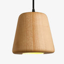 Suspension moderne à LED avec abat-jour en bois Sun