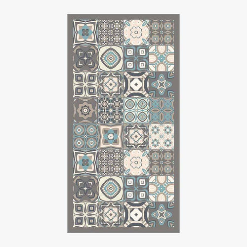Tapis rectangle vintage aux formes géométriques Panorama A