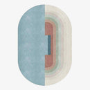Tapis ovale moderne aux formes géométriques Sofa B