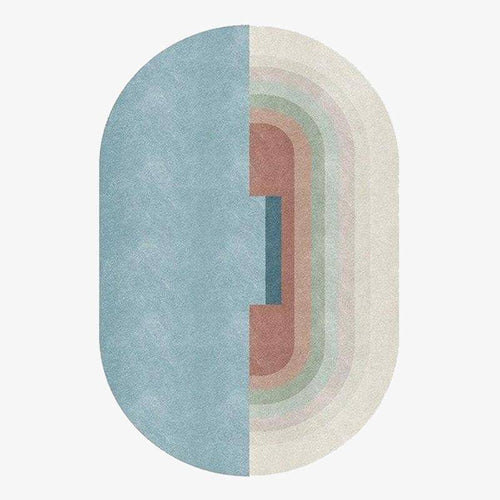 Tapis ovale moderne aux formes géométriques Sofa B