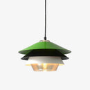 Suspension moderne LED avec abat-jour aluminium coloré Creative