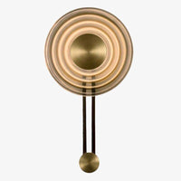 Gold minimalist disc LED wall light