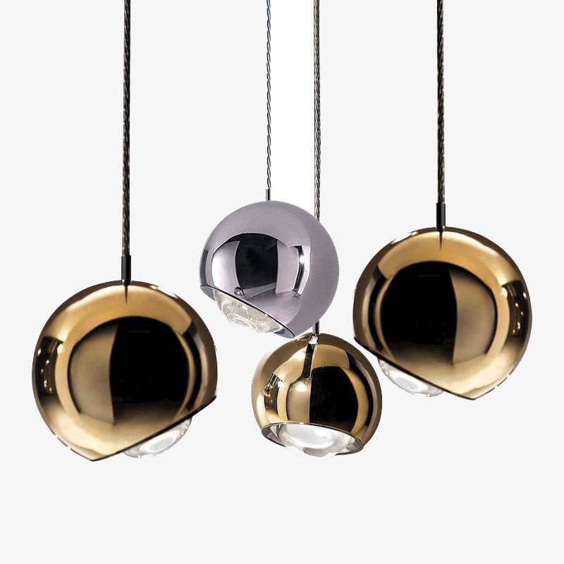 Suspension design à LED boule en métal Lasha - vue 2 sur 9
