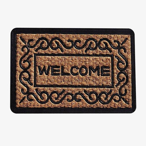 Paillasson rectangle "Welcome" aux bordures arrondies - vue 2 sur 2