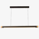 Suspension design à LED allongé en métal noir Light