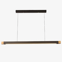 Suspension design à LED allongé en métal noir Light