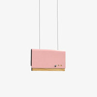 Suspension design LED avec abat-jour plat en métal coloré Art