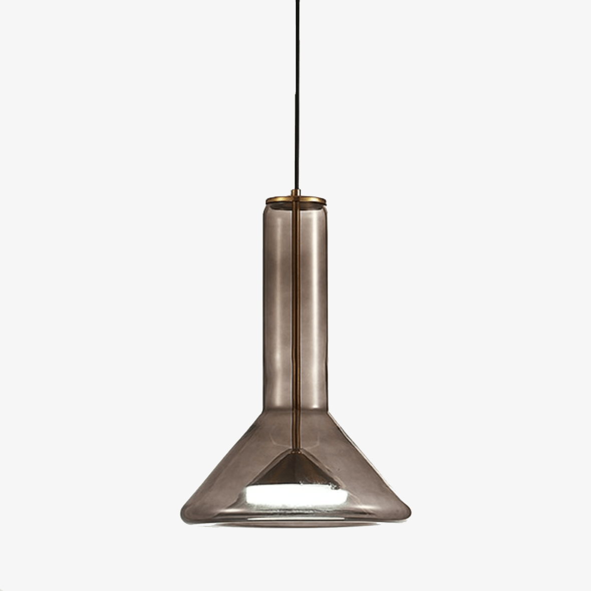 Suspension design à LED aux formes arrondies en verre - vue 7 sur 10