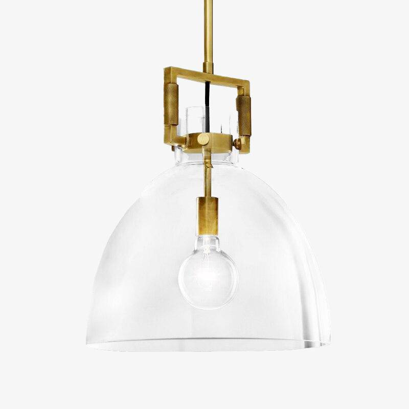 Suspension design à LED avec abat-jour verre et métal doré Light - vue 2 sur 6