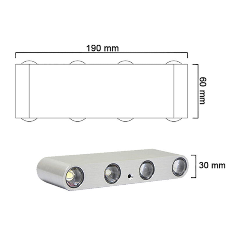 Applique chromé avec LED de couleur Sconce