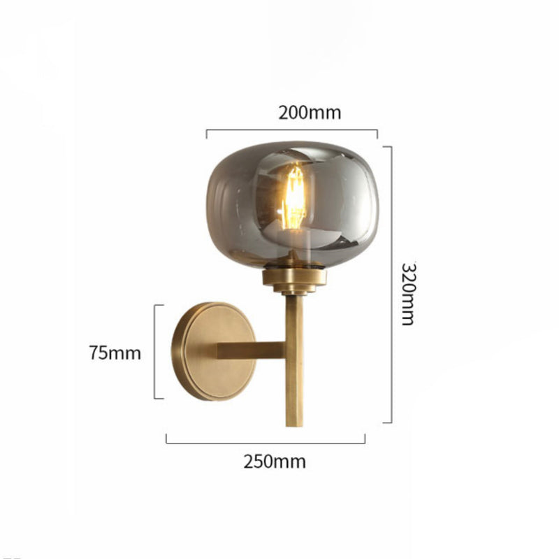 Applique murale moderne LED avec bras métallique et doré Huxley