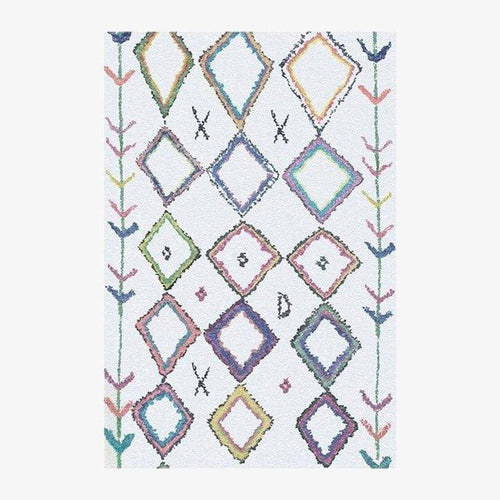 Tapis rectangle aux formes géométriques style Piquio A