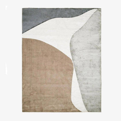 Tapis rectangle moderne beige et marron Starck B