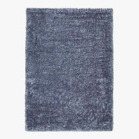 Tapis rectangle moderne style Shaggy Floor Bleu