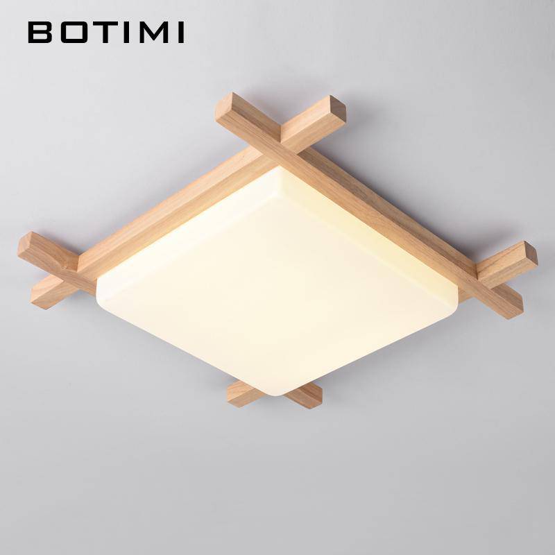 Plafonnier en bois à LED Botimi - vue 4 sur 5