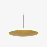 Suspension design disque dorée à LED