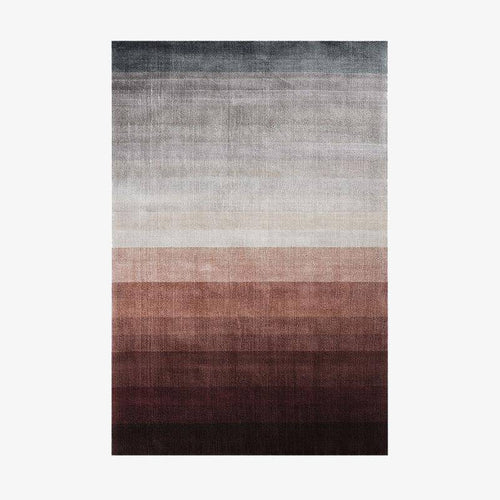 Tapis rectangle moderne coloré style Randerup rouge