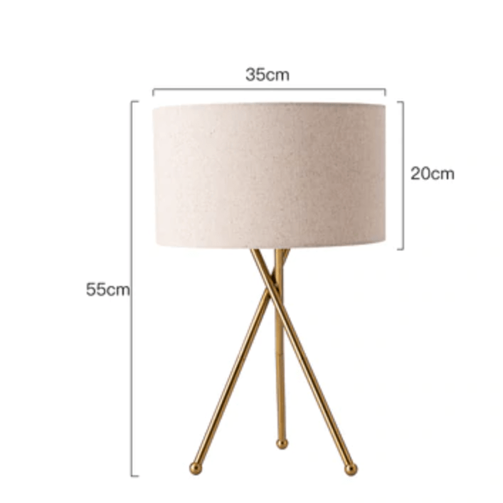 Lampadaire moderne LED tripod avec abat-jour cylindrique