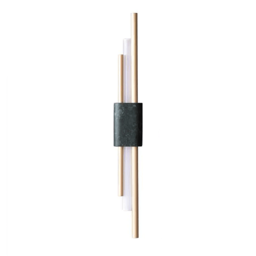 Applique murale design LED en marbre avec tube doré Sconce