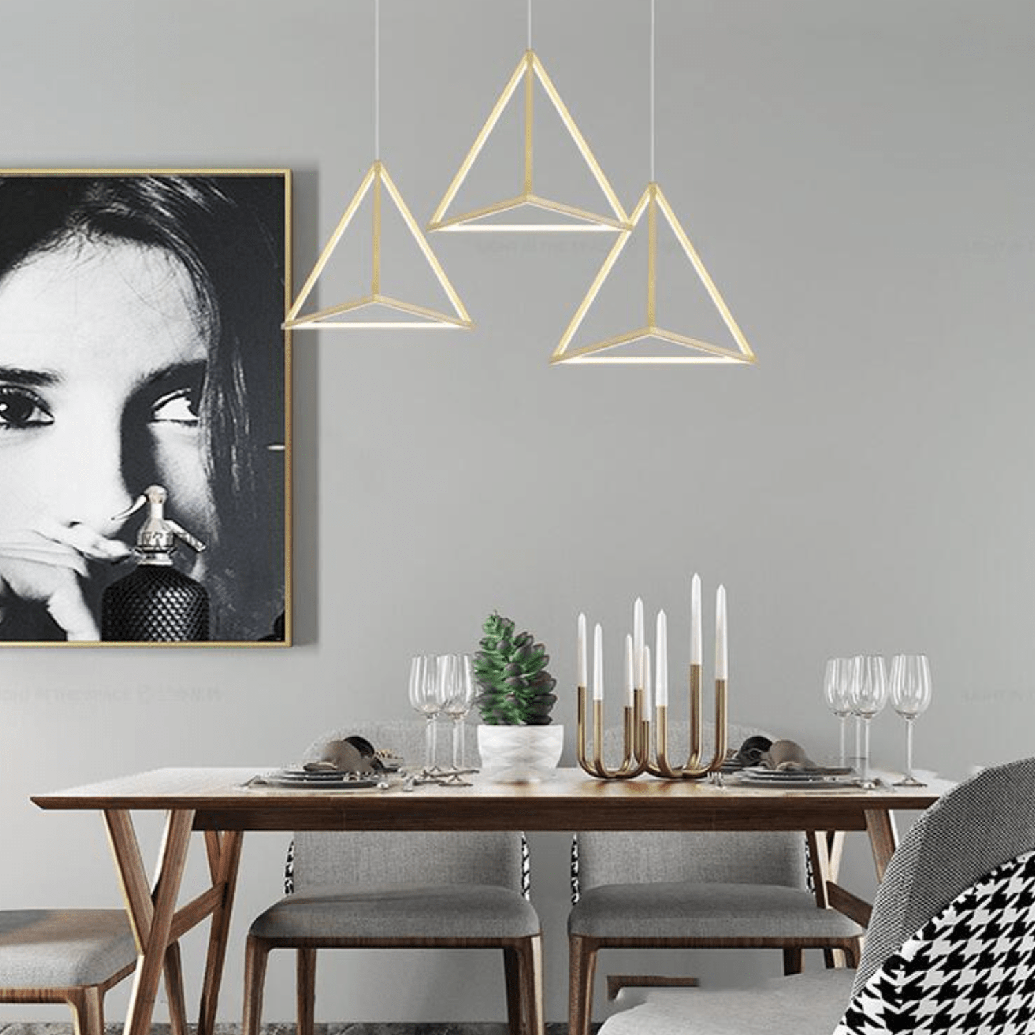 Suspension design pyramide à LED Novelty - vue 3 sur 5