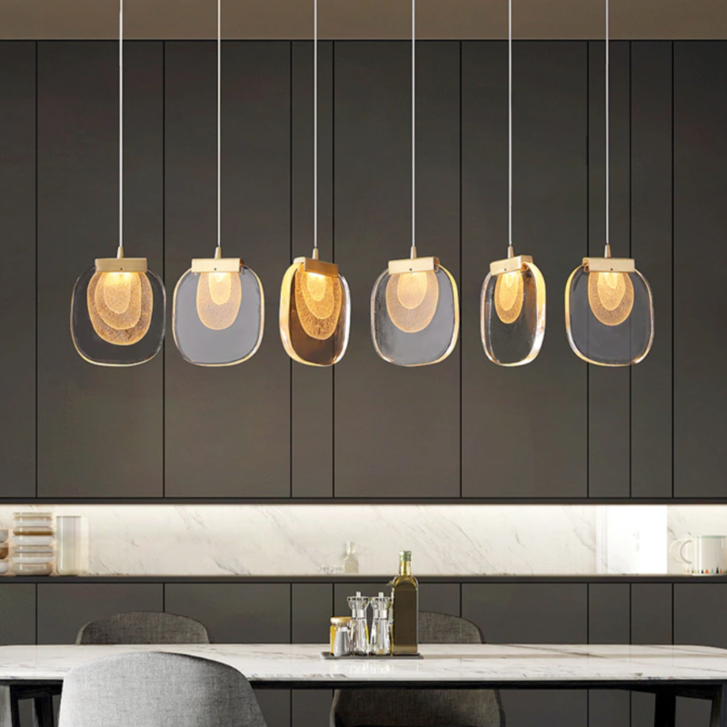 Suspension moderne luxury avec lampe en verre Anamy - vue 3 sur 3