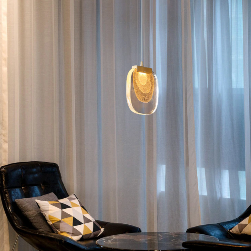 Suspension moderne luxury avec lampe en verre Anamy - vue 4 sur 3